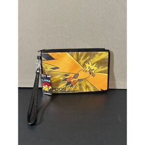 Pokemon Zapdos Wristlet Pouch Buckle-Down Legendary Bird Zipper Bag NWT USA